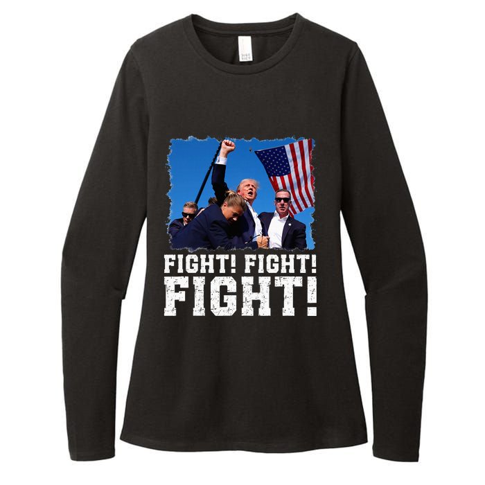 Donald Trump Fight Fighting Fighters Supporters Americans Womens CVC Long Sleeve Shirt