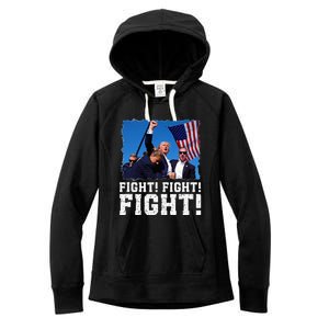 Donald Trump Fight Fighting Fighters Supporters Americans Women's Fleece Hoodie