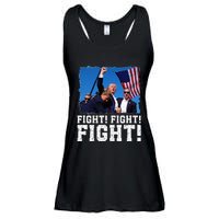 Donald Trump Fight Fighting Fighters Supporters Americans Ladies Essential Flowy Tank