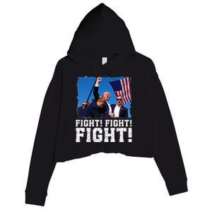 Donald Trump Fight Fighting Fighters Supporters Americans Crop Fleece Hoodie