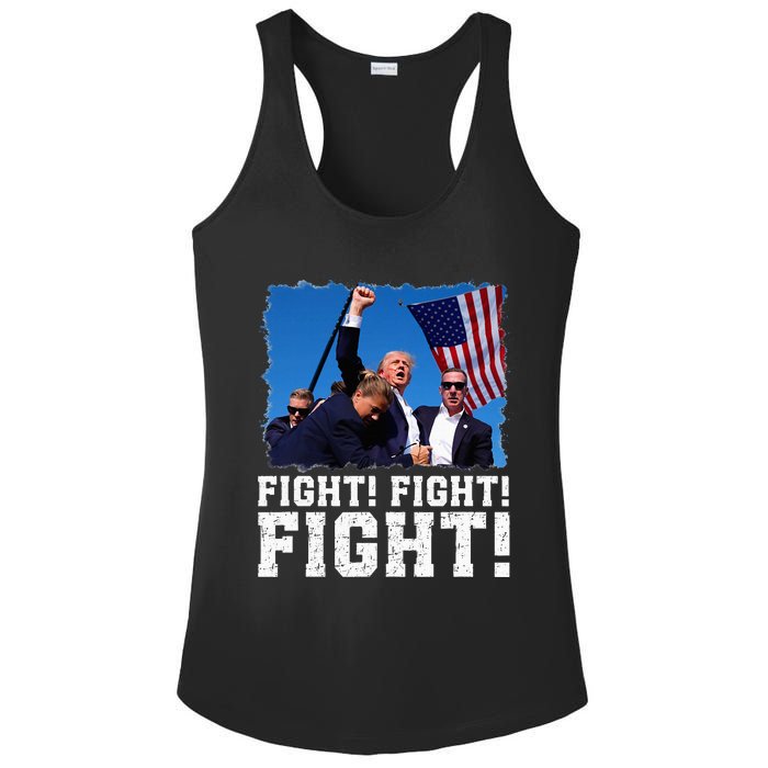 Donald Trump Fight Fighting Fighters Supporters Americans Ladies PosiCharge Competitor Racerback Tank