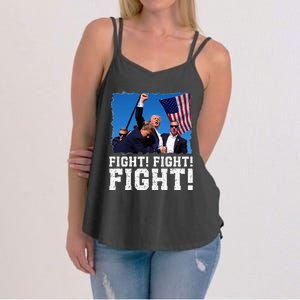 Donald Trump Fight Fighting Fighters Supporters Americans Women's Strappy Tank