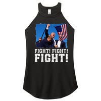 Donald Trump Fight Fighting Fighters Supporters Americans Women's Perfect Tri Rocker Tank