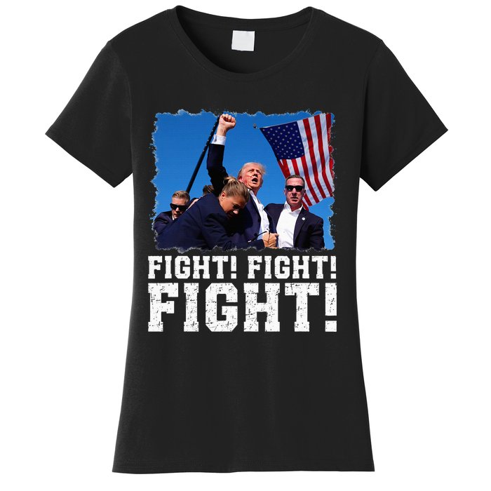 Donald Trump Fight Fighting Fighters Supporters Americans Women's T-Shirt