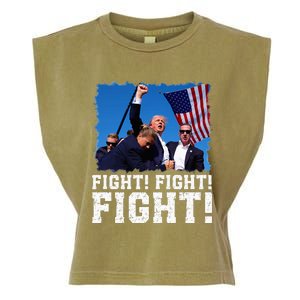 Donald Trump Fight Fighting Fighters Supporters Americans Garment-Dyed Women's Muscle Tee