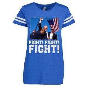 Donald Trump Fight Fighting Fighters Supporters Americans Enza Ladies Jersey Football T-Shirt