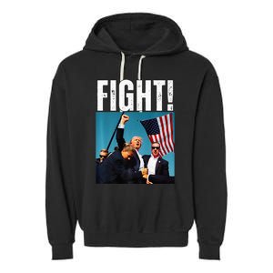 Donald Trump Fight Fist 2024 Premium Garment-Dyed Fleece Hoodie