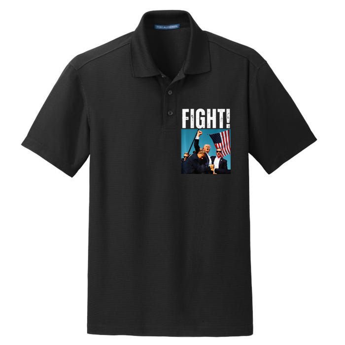 Donald Trump Fight Fist 2024 Premium Dry Zone Grid Polo