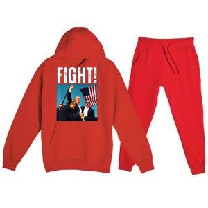 Donald Trump Fight Fist 2024 Premium Premium Hooded Sweatsuit Set