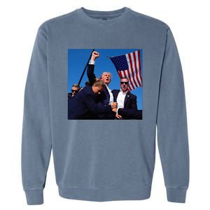 Donald Trump Fight Fist 2024 Garment-Dyed Sweatshirt