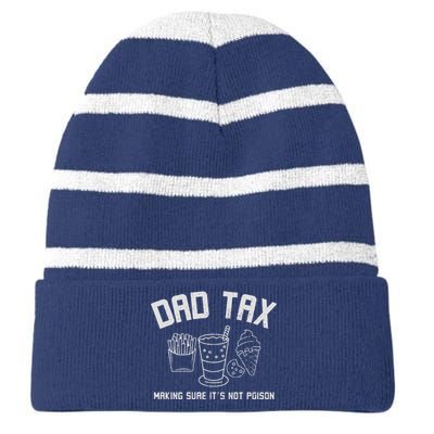 Dad Tax  Fathers Day Gift Dad Birthday Gift Dad Striped Beanie with Solid Band