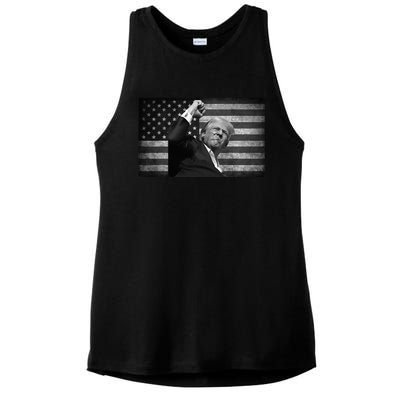 Donald Trump Fight For Freedom Ladies PosiCharge Tri-Blend Wicking Tank