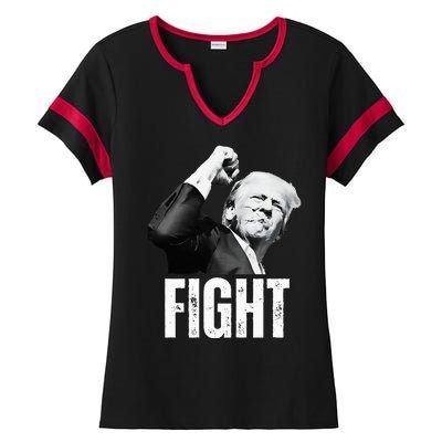 Donald Trump Fist Pump Donald Trump Shooting Ladies Halftime Notch Neck Tee