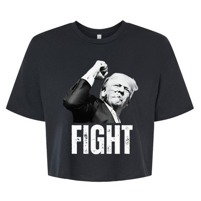 Donald Trump Fist Pump Donald Trump Shooting Bella+Canvas Jersey Crop Tee