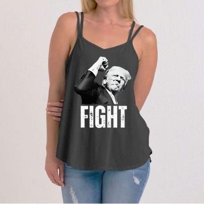 Donald Trump Fist Pump Donald Trump Shooting Women's Strappy Tank