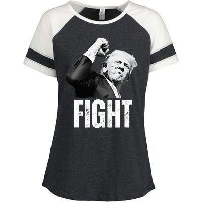 Donald Trump Fist Pump Donald Trump Shooting Enza Ladies Jersey Colorblock Tee