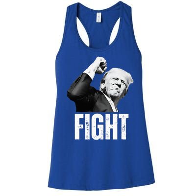 Donald Trump Fist Pump Donald Trump Shooting Women's Racerback Tank