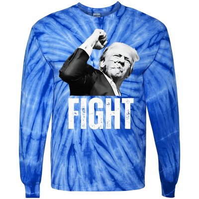 Donald Trump Fist Pump Donald Trump Shooting Tie-Dye Long Sleeve Shirt