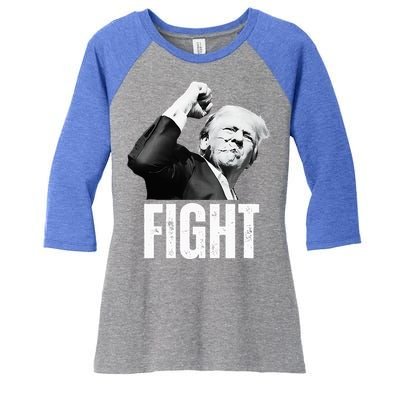 Donald Trump Fist Pump Donald Trump Shooting Women's Tri-Blend 3/4-Sleeve Raglan Shirt