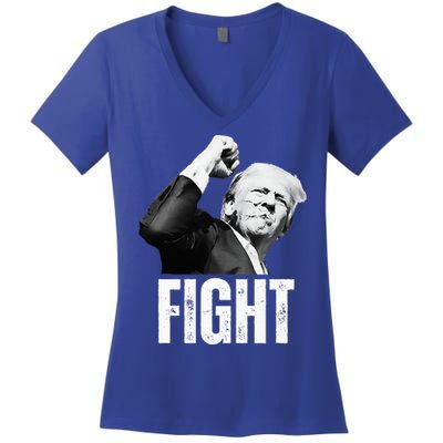 Donald Trump Fist Pump Donald Trump Shooting Women's V-Neck T-Shirt