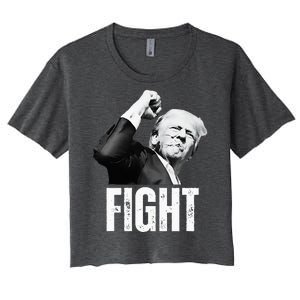 Donald Trump Fist Pump Donald Trump Shooting Women's Crop Top Tee