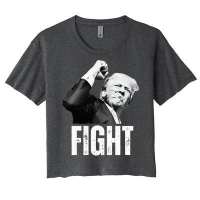 Donald Trump Fist Pump Donald Trump Shooting Women's Crop Top Tee