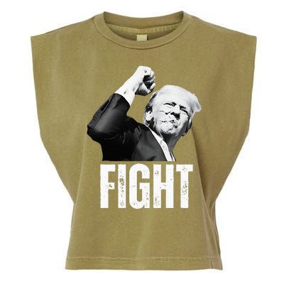 Donald Trump Fist Pump Donald Trump Shooting Garment-Dyed Women's Muscle Tee