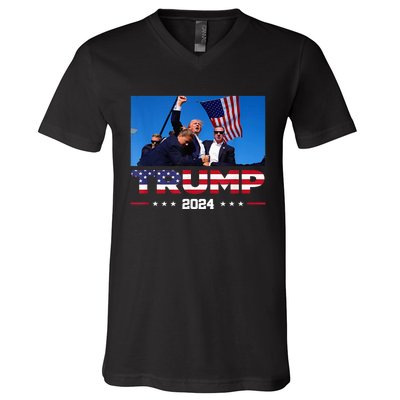 Donald Trump Fist Pump V-Neck T-Shirt