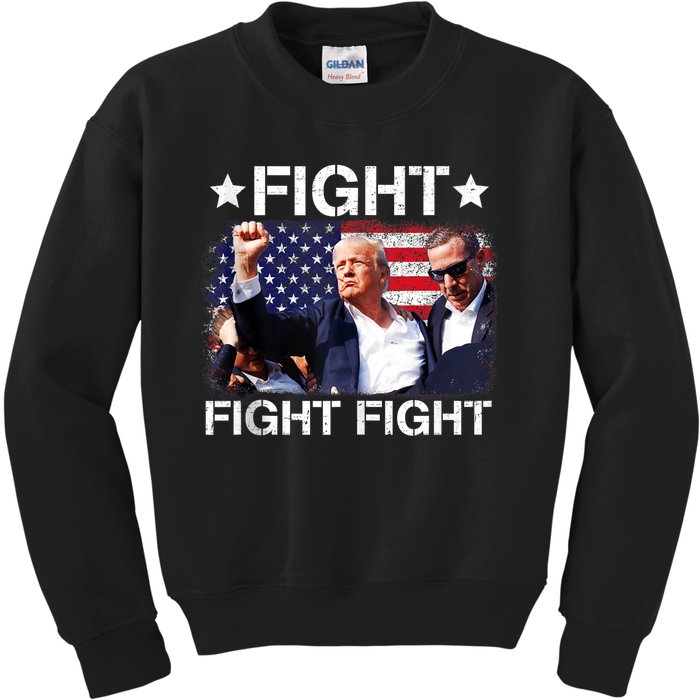 Donald Trump Fight Fist 2024 Kids Sweatshirt