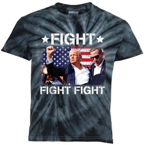 Donald Trump Fight Fist 2024 Kids Tie-Dye T-Shirt