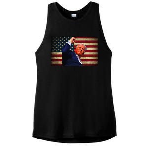 Donald Trump Field Attempt Fight For Freedom Ladies PosiCharge Tri-Blend Wicking Tank