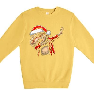 Dabbing Trex Funny Christmas Dab Dance Funny Christmas Cute Gift Premium Crewneck Sweatshirt