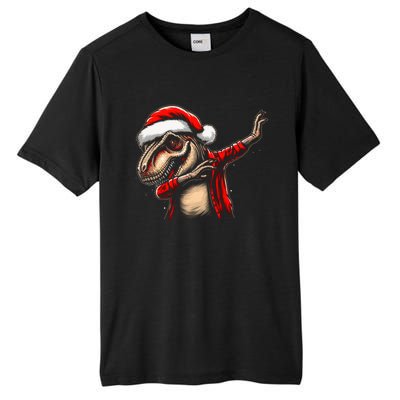 Dabbing Trex Funny Christmas Dab Dance Funny Christmas Cute Gift Tall Fusion ChromaSoft Performance T-Shirt