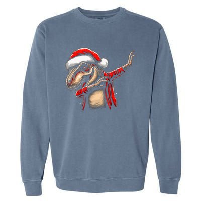 Dabbing Trex Funny Christmas Dab Dance Funny Christmas Cute Gift Garment-Dyed Sweatshirt