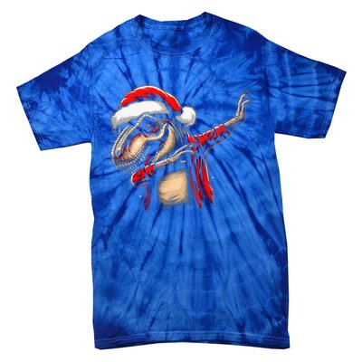 Dabbing Trex Funny Christmas Dab Dance Funny Christmas Cute Gift Tie-Dye T-Shirt