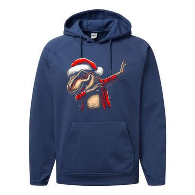 Dabbing Trex Funny Christmas Dab Dance Funny Christmas Cute Gift Performance Fleece Hoodie