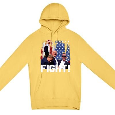 Donald Trump Fist Pump Trump 2024 Fight Premium Pullover Hoodie