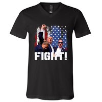 Donald Trump Fist Pump Trump 2024 Fight V-Neck T-Shirt