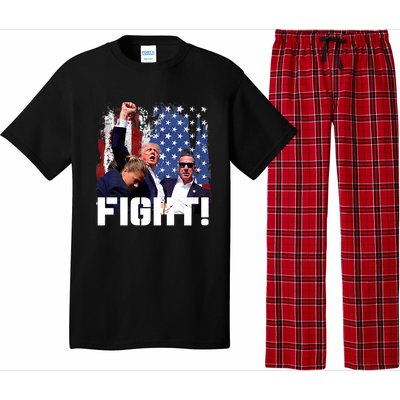 Donald Trump Fist Pump Trump 2024 Fight Pajama Set