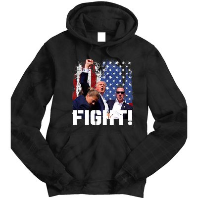 Donald Trump Fist Pump Trump 2024 Fight Tie Dye Hoodie