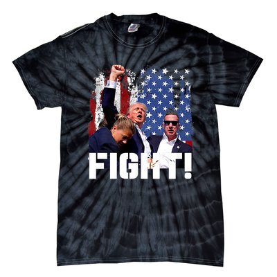 Donald Trump Fist Pump Trump 2024 Fight Tie-Dye T-Shirt