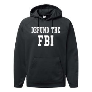 Defund The FBI . Federal Bureau Of Investigation Performance Fleece Hoodie