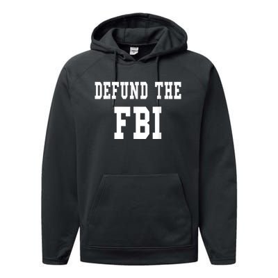 Defund The FBI . Federal Bureau Of Investigation Performance Fleece Hoodie