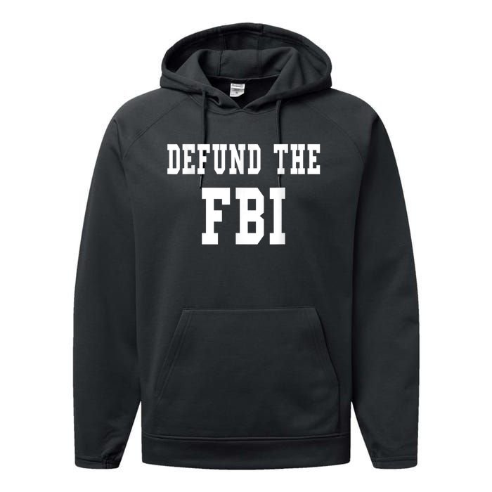 Defund The FBI . Federal Bureau Of Investigation Performance Fleece Hoodie