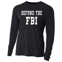 Defund The FBI . Federal Bureau Of Investigation Cooling Performance Long Sleeve Crew