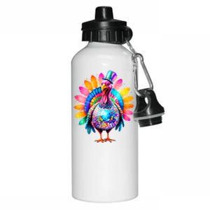 Disco Turkey Funny Thanksgiving Food Leftovers Humor Cute Gift Aluminum Water Bottle