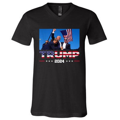 Donald Trump Fist Pump V-Neck T-Shirt