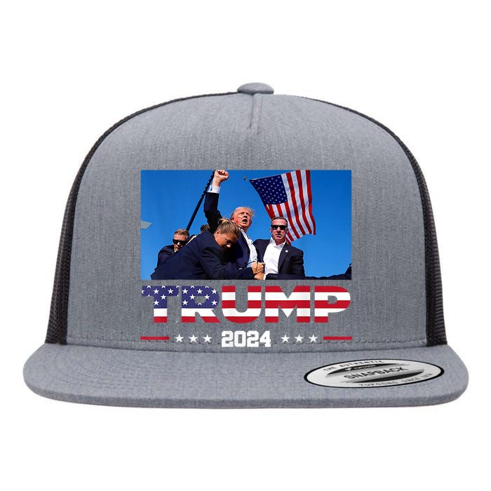 Donald Trump Fist Pump Flat Bill Trucker Hat