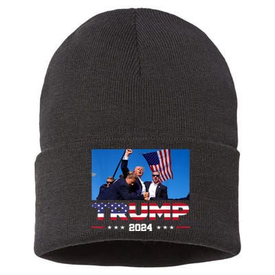 Donald Trump Fist Pump Sustainable Knit Beanie