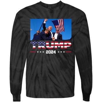 Donald Trump Fist Pump Tie-Dye Long Sleeve Shirt